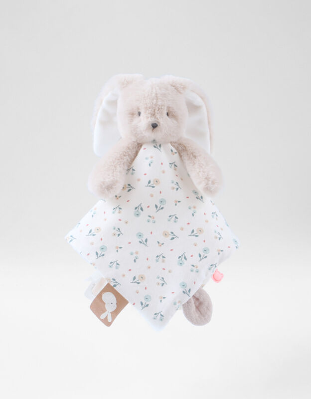  - romy lapin - plat blanc fleur 25 cm 